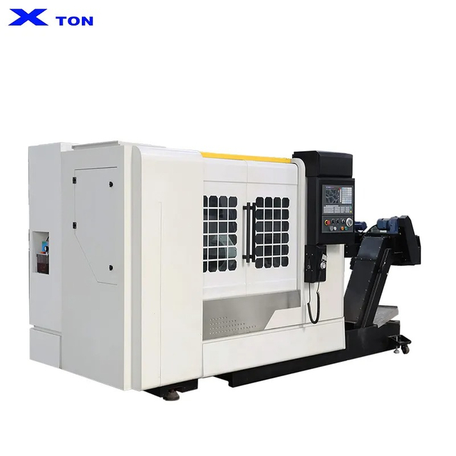 45° Genel Eğimli Yatak Yapısına ve Güç Taretine Sahip Çift Taraflı Torna